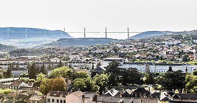  vue de Millau depuis le Beffroi